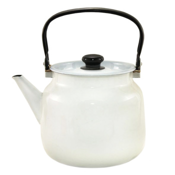 Чайник эмалированный 3,5л d194мм метал.крышка с пл.ручк., без деколи С-2713П2 *1/4