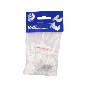 Скоба электроустановочная №12 прямоуг. (30 шт) Росдюбель *10/100