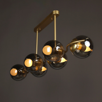 Светильник потолочный N36363/6 GD 6*40W E27 220V (l-950; w-250; h-350) S=24м2 VERNER LIGHTING *1