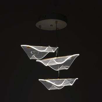 Люстра S2121/3 WT LED 3000К-6500К (h=800, d=360) б/пульта  VERNER LIGHTING *1