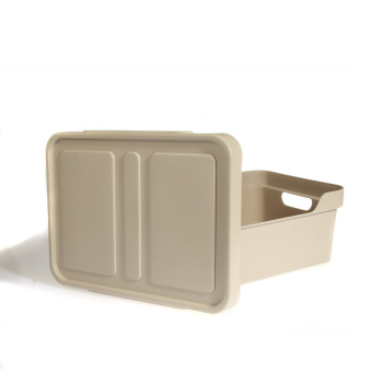 Контейнер д/хранения пластм. "Luxe"12,0л 380x276x140мм св.Бежевый арт.433205634 ("Бытпласт")*1/6