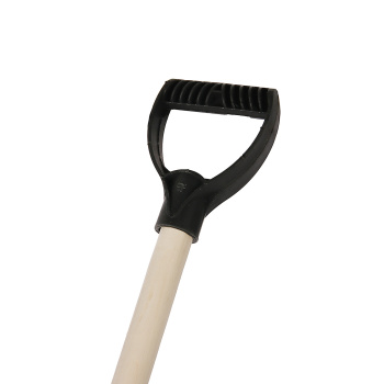 Лопата снегоуб пластик 465*340 с планкой дерев. черенком и V-ручкой  "Крепыш"  *5