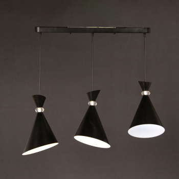 Люстра Verner Lighting N3404/3H, 40 Вт, E27, 3 лампы, черный