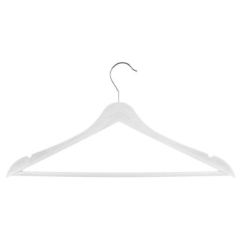 Плечики-вешалка для одежды пластм. р-р 48-50 "Wood" Белый (арт.435205716) "Бытпласт" *1/32