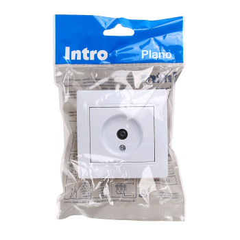 Розетка Intro Plano СП 1-мест. белая TV IP20 1-301-01