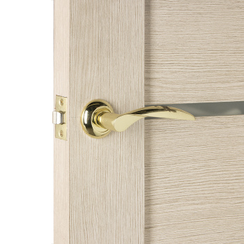 Дверное полотно остекленное 2000х700х36 мм BROZEX-WOOD Comfort-2, лиственница капучино 3D