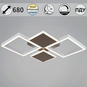 Светильник потолочный светодиодный 55406-0.3-2+2 LED 3000-6500К ПДУ+диммер S=10м2   *1/5