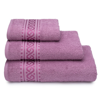 Полотенце махровое 70*130см Pirouette цв. 16-2107 сиреневый 420гр/м2 ПТ-3501-5578 *2/8