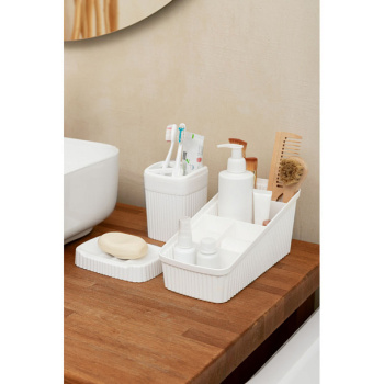 Органайзер пластм. "Velvet" 6 секций 240x117x106мм Белый арт.434256516 ("Бытпласт") *1/12