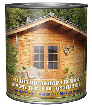 Защитно-декоративное покрытие 2.3 кг для древесины Первая Цена, алкидное, орех