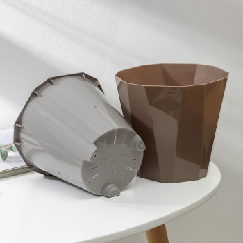 Кашпо пластм. "Палермо" 3,6л d верха 202мм h193мм со вставкой Корич-серое С317КСЕР ("Мартика") *1/16