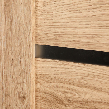 Дверь межкомнатная остекленная ЦАРГИ ПВХ COMFORT-2 Дуб Светлый 3D 600мм BROZEX-WOOD *1