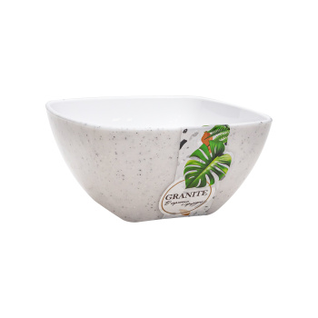 Салатник пластм. "Granite" 2л 205х205мм Белый арт.34702 ("Полимербыт")  *1/7