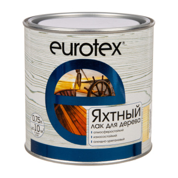 Лак алкидно-уретановый Eurotex, 0.75 л, яхтный, глянцевый