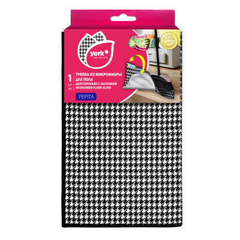 Салфетка д/уборки д/пола микрофибры 50х60см "Пепита" 026370 "York" *1/20
