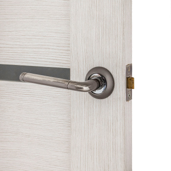 Дверное полотно остекленное 2000х700х36 мм BROZEX-WOOD Comfort-2, лиственница беленая 3D