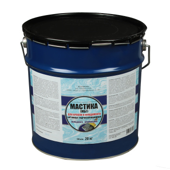 Мастика битумная кровельная 20 кг ХозДвор МБГ, гидроизоляционная