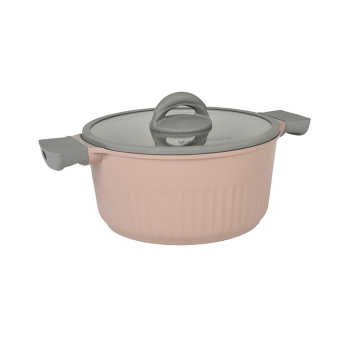 Кастрюля алюм. литая а/приг. "Kukmara" "Stella" Cappuccino 3,2л Стекл.кр. кск32а *1/3