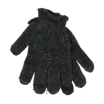 Перчатки полушерсть двухслойные черные (5 нитей) 80гр (478Р) Ladoni *10/200