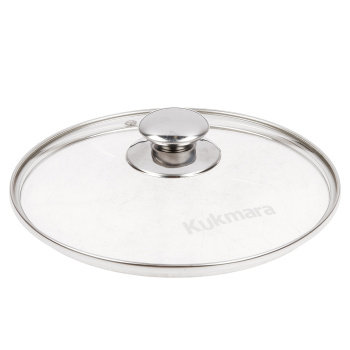 Кастрюля алюм. литая а/приг. Kukmara "Мраморная" светлый 3,0л Стекл.кр. кмс32а (Кукмор) *1/3