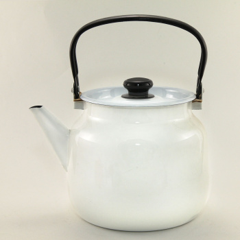 Чайник эмалированный 3,5л d194мм метал.крышка с пл.ручк., без деколи С-2713П2 *1/4
