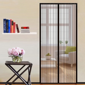 Сетка москитная Комплект на Двери с Магнитн.застеж:сетка 0,95(1,0)м х2,0(2,1)м+р.л.Чер.MSN020MP*120