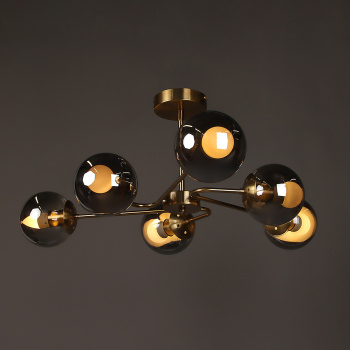 Светильник потолочный N36349/6 COP  6*40W E27 220V (d-790; h-300) S=24м2 VERNER LIGHTING *1