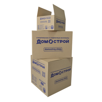 Коробка из гофрокартона ДомоСтрой, 500х500х500 мм, с полуручками