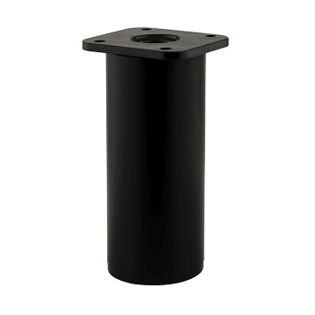 Опора мебельная 100мм регулируемая черный матовый, пластиковая, круглая Ц1911 "SANBERG" *1/10