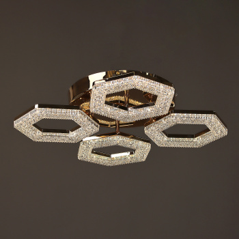 Светильник потолочный светодиодный YH1234/4 FGD 4*48W LED 3000-6500К (d-500; h-100) пульт VERNER LIGHTING *1