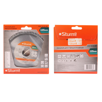 Диск пильный 125*22,2мм 48 зубьев по дереву (9020-125-22-48Т) Sturm *1/25/100