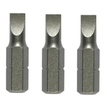 Бита шлицевая SL4,0х25мм (3шт) фрезерованная S2 хвостовик1/4"С EDGE PATRIOT *1/20