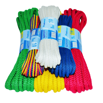 Шнур полипропиленовый d 3мм дл.20м Белый вязаный арт. 30039 ("Сибшнур") *1/80