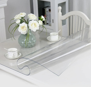 Скатерть "гибкое стекло" прозрачная 80х140см, толщ.0,8мм. CSG080/0,8/1,4 "Crystal" *1/11