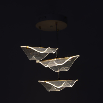 Люстра S2121/3 WT LED 3000К-6500К (h=800, d=360) б/пульта  VERNER LIGHTING *1