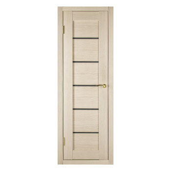 Дверное полотно остекленное 2000х800х36 мм BROZEX-WOOD Comfort-2, лиственница капучино 3D