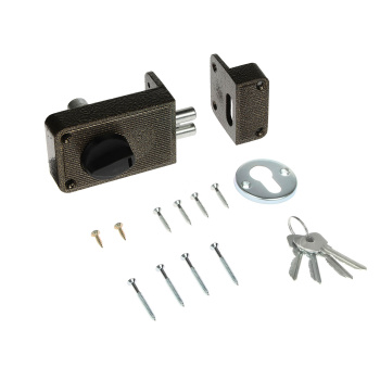 Замок накладной Зенит ЗН 2-3 бронза, автоматическ.запирание Димитровград *1/16