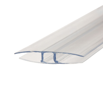 Профиль 6 м соединительный, для поликарбоната 4–6 мм, неразъемный, прозрачный