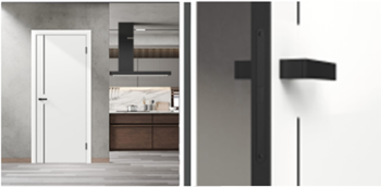 Комплект двери межкомнотной Аризона Белый жемчуг 800мм (дверь+погонаж+замок+ручка+петли)*1