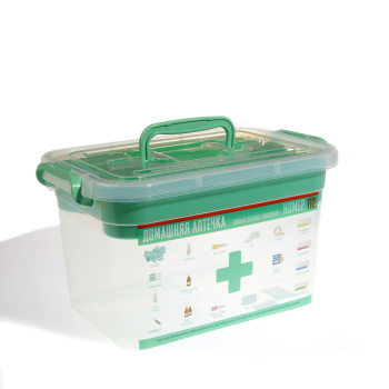 Контейнер д/хранения пластм. "Аптечка" "Домашний доктор" 6,5л с Вкладышем арт.80903("Пол-быт")*1/6