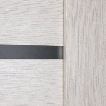 Дверное полотно остекленное 2000х600х36 мм BROZEX-WOOD Comfort-2, лиственница беленая 3D